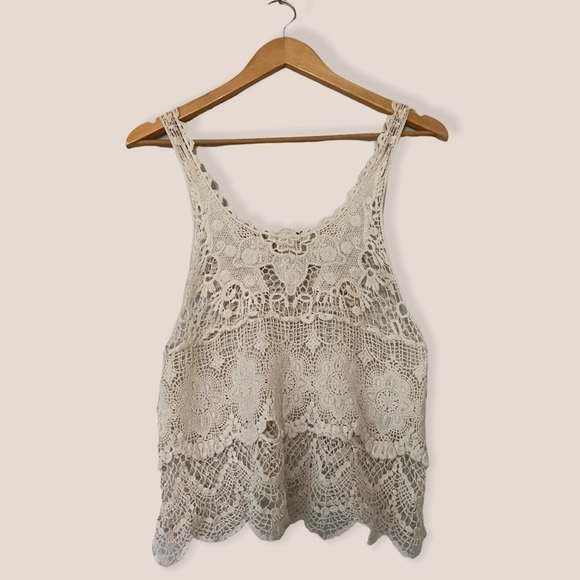 Double Zero Crochet Cotton Top - Picture 4 of 6